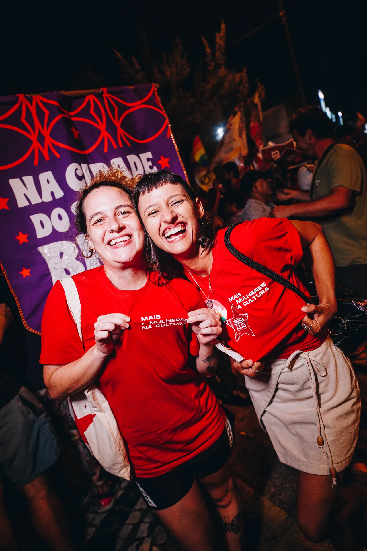 Mobilização popular com Brisa e apoiadores